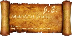 Jakabházi Erina névjegykártya